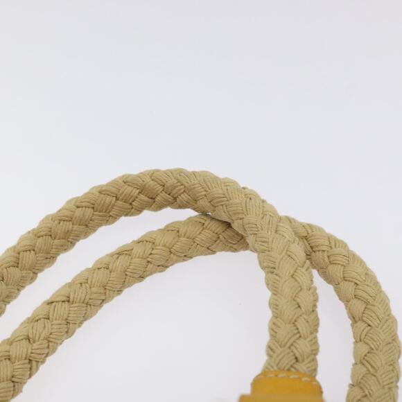 PRADA Hand Bag Leather Yellow Silver - Picture 8 of 13